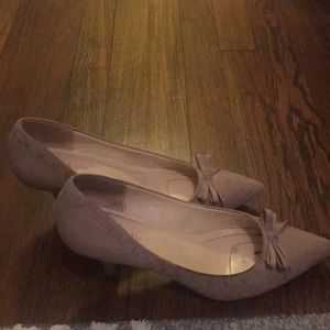 Nude Suede Pumps